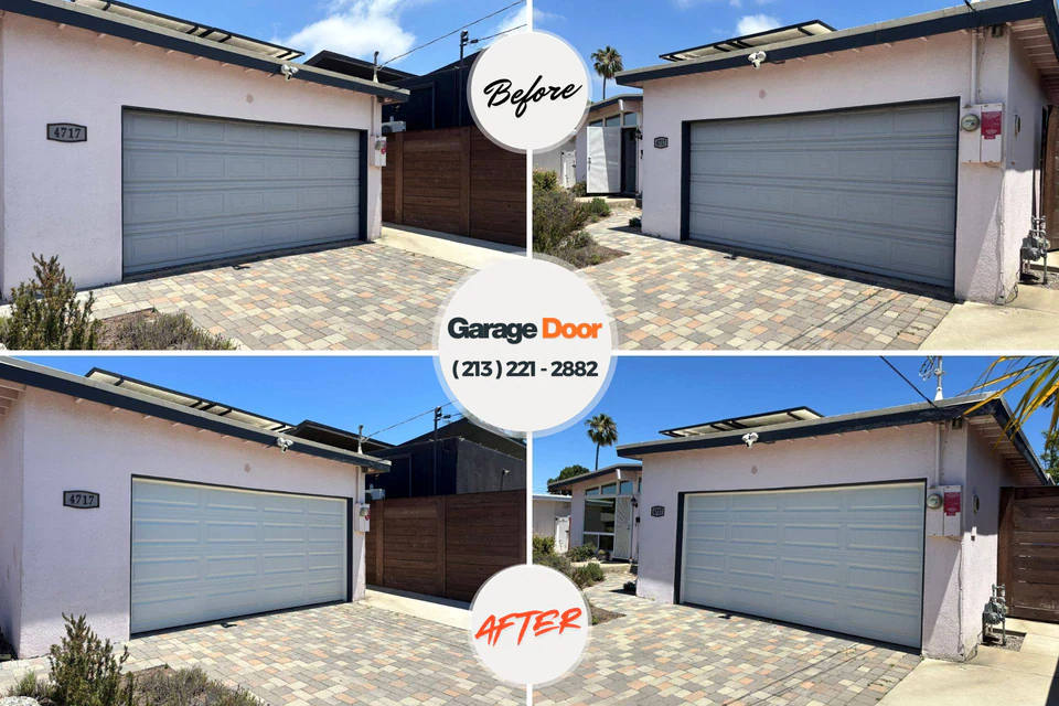 Before and after: garage door repair Detroit, MI